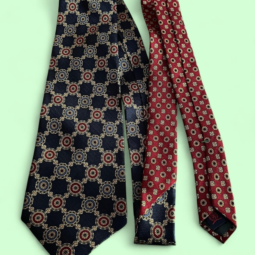 Tommy Hilfiger Vintage 90s Silk Patterned Neck Tie